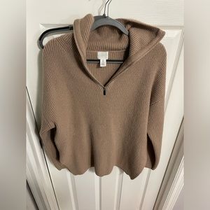 H&M Half Zip Collared Knit Pull Over Sweater Medium